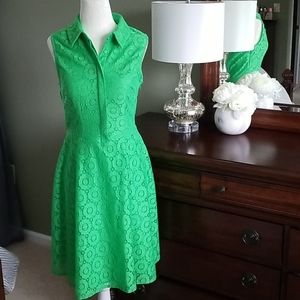 New York and Company Collared Laced Dress